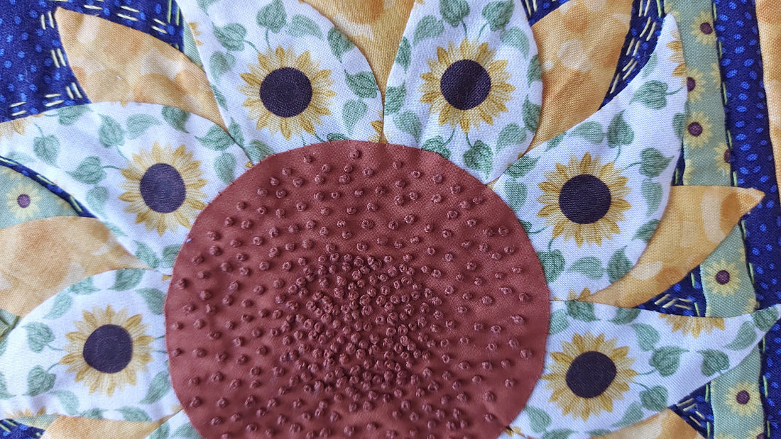 How I Created my Sunflower Applique Wall Hanging