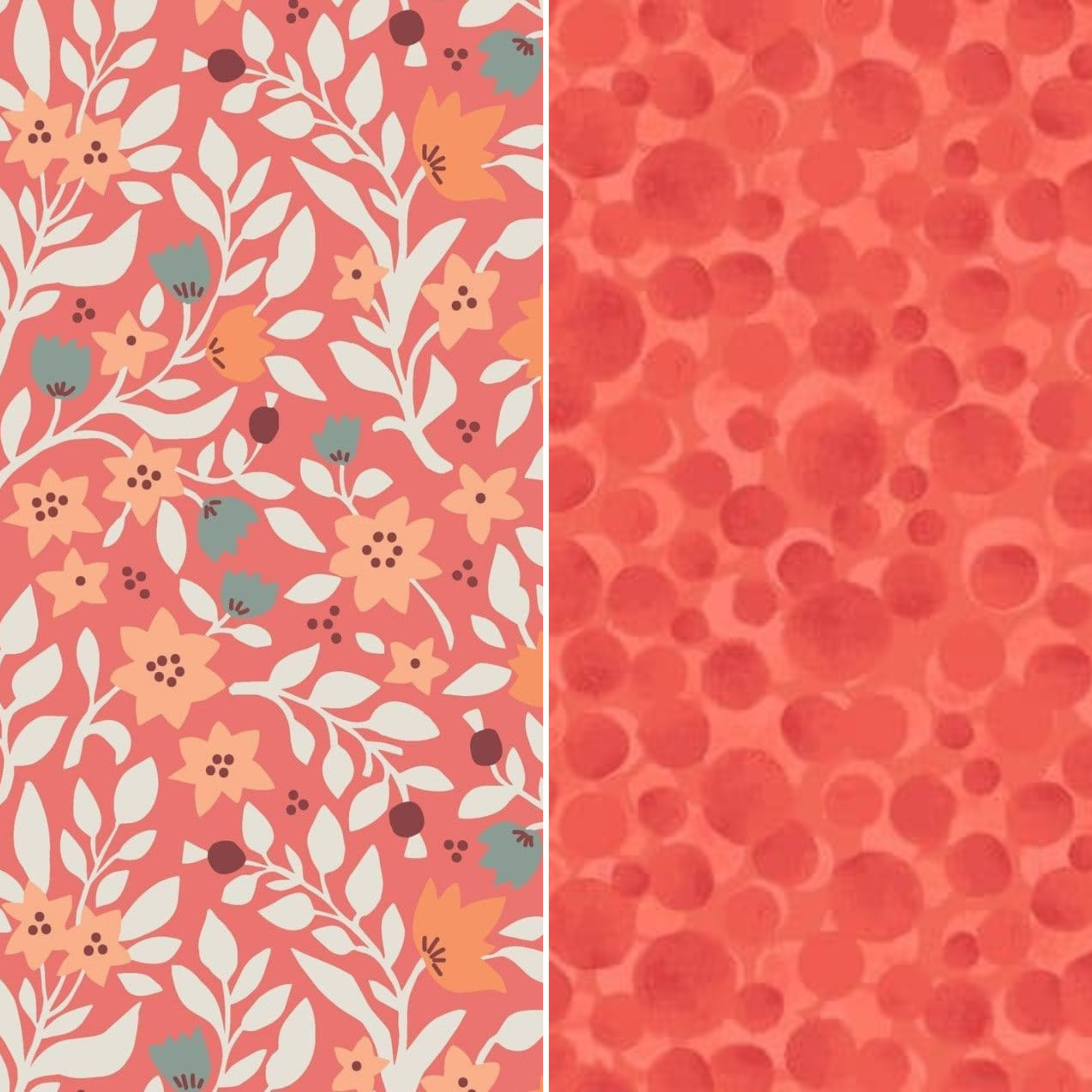 Stand Up Frame Purse Sewing Kit - Coral Floral - Lewis & Irene Fabrics