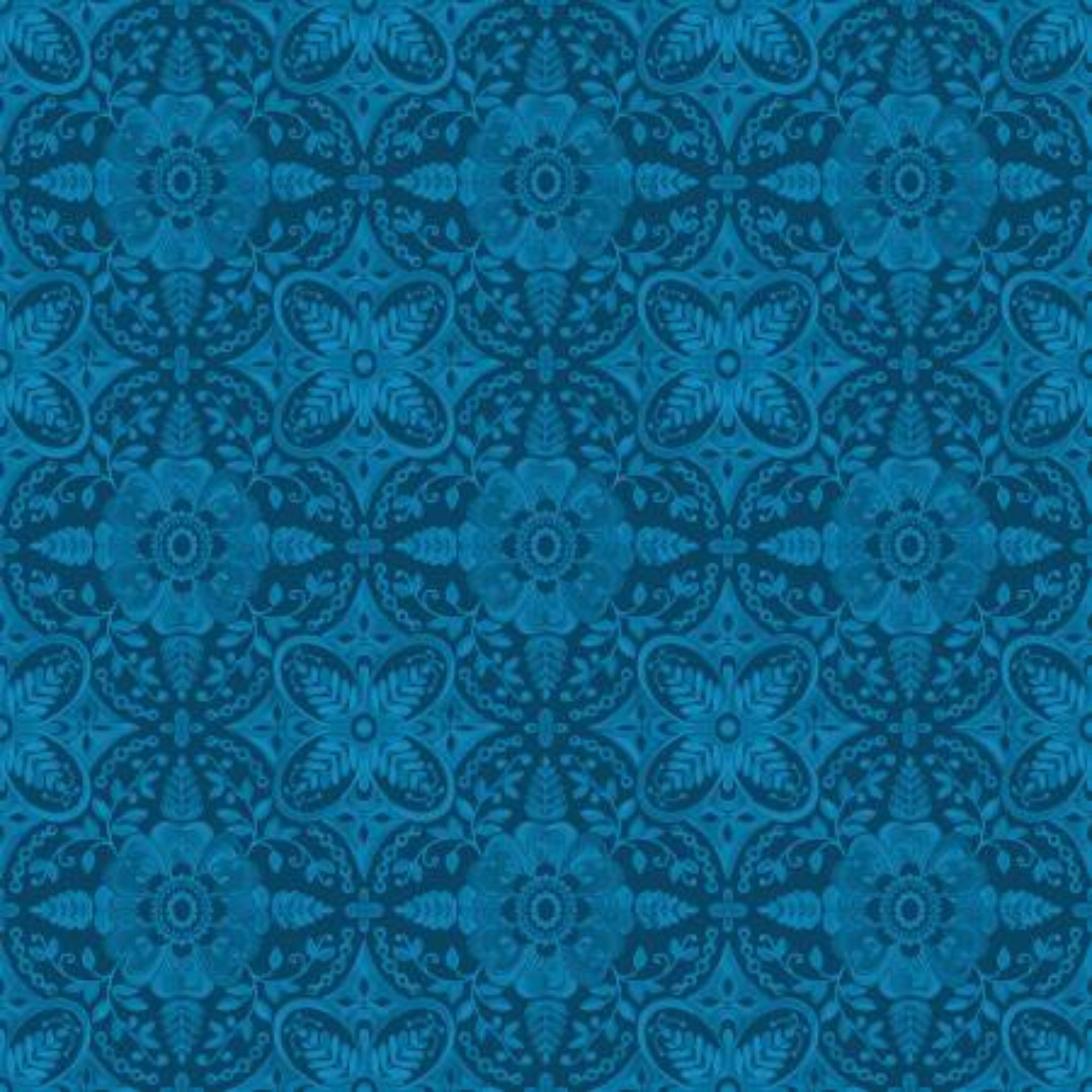 Blue patterned background with a decorative design