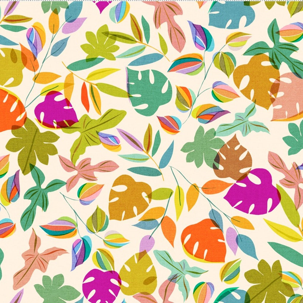 Clothworks Rainbow Dreams - Leaves - 100% Cotton Fabric