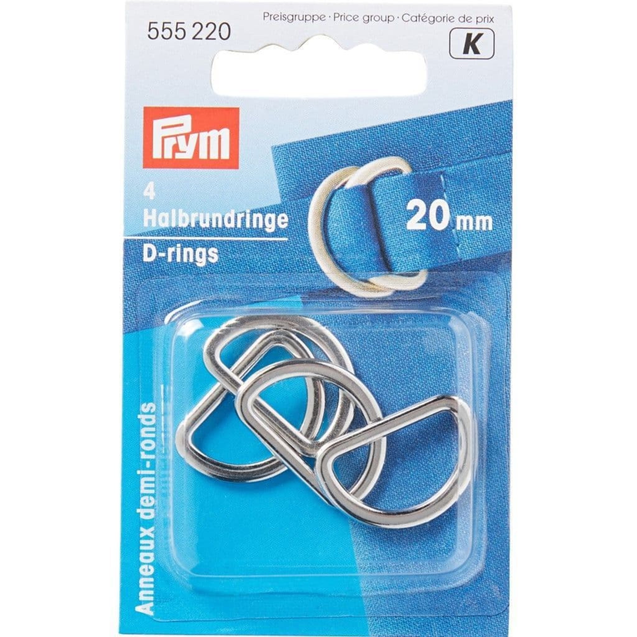 Prym Silver D-rings 20mm