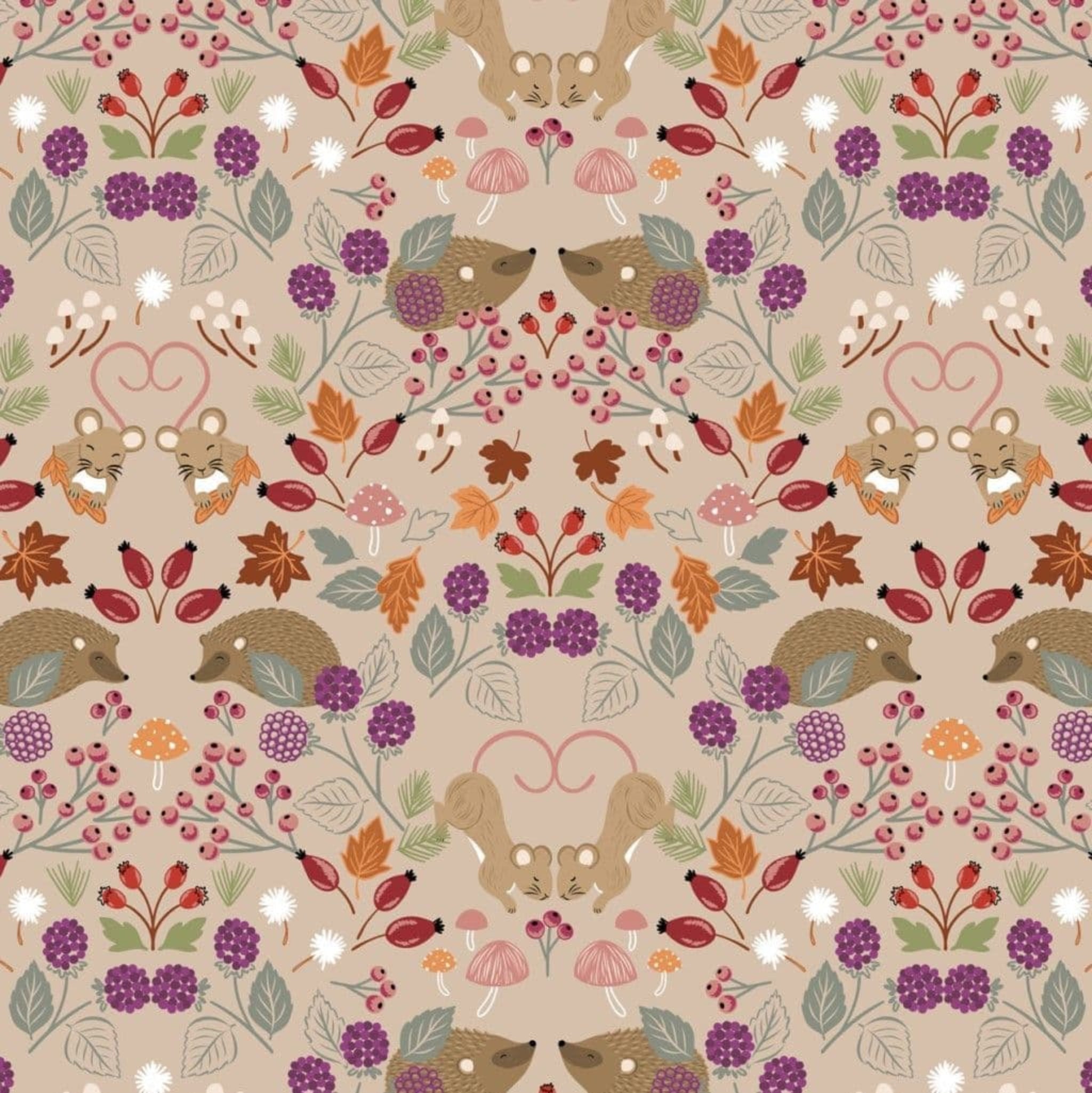 Lewis & Irene Squirreled Away - Berry Thief - 100% Cotton Fabric