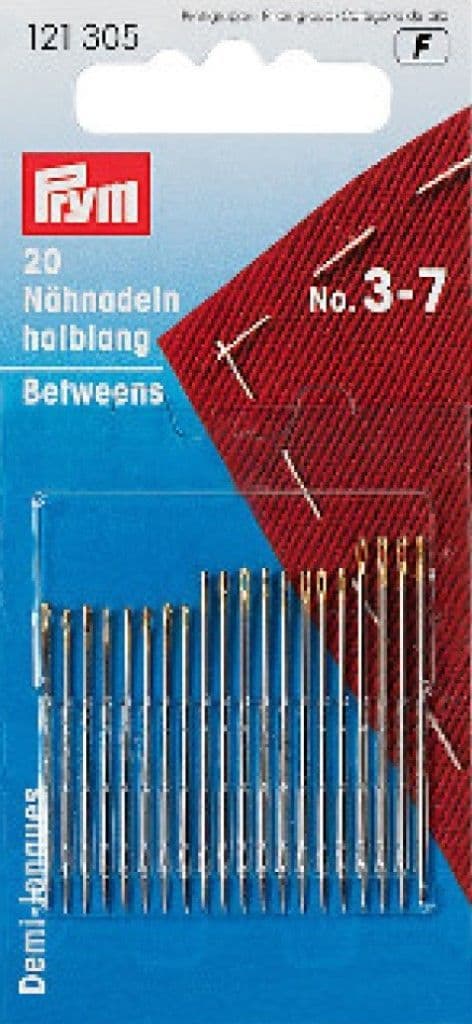 Pack of hand sewing needles sizes 3-7