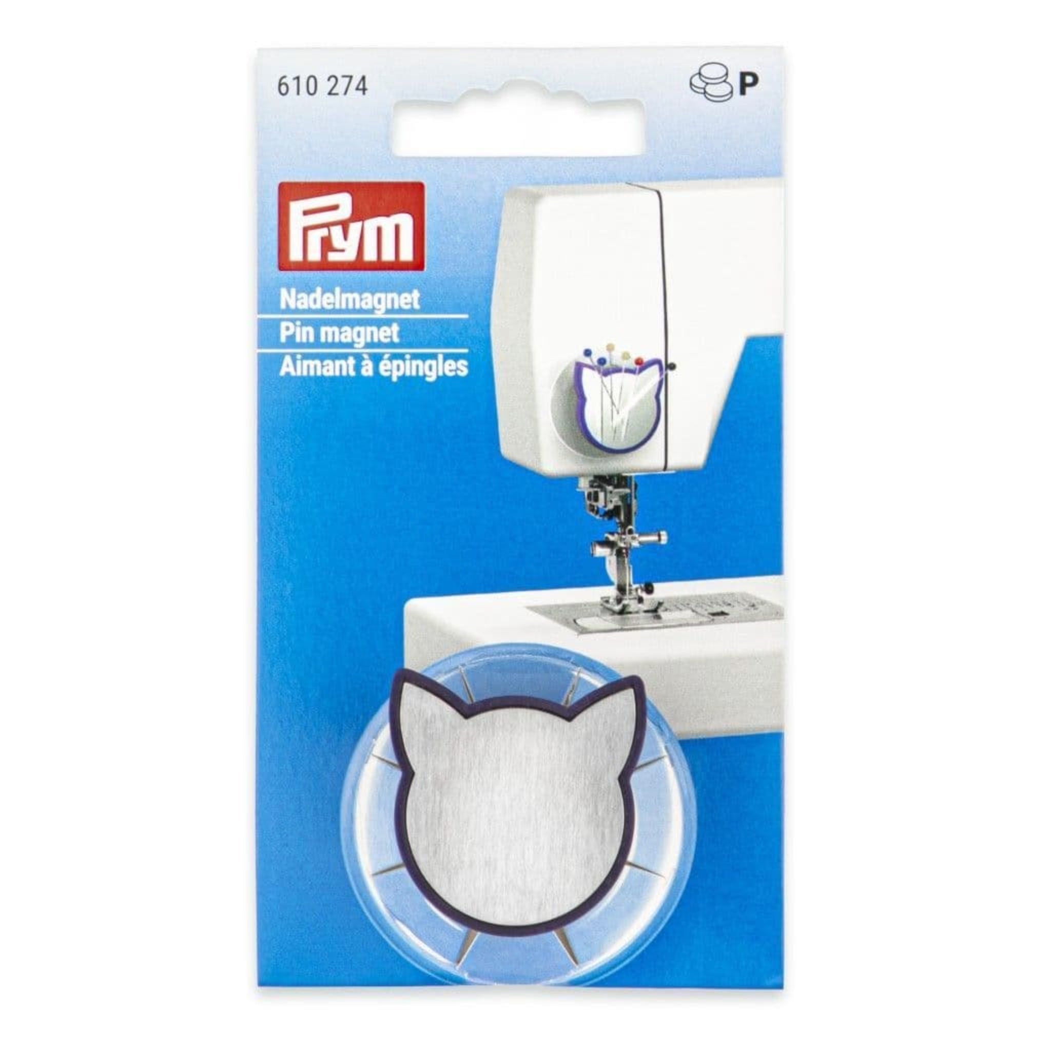 Cat shaped pin magnet by Prym