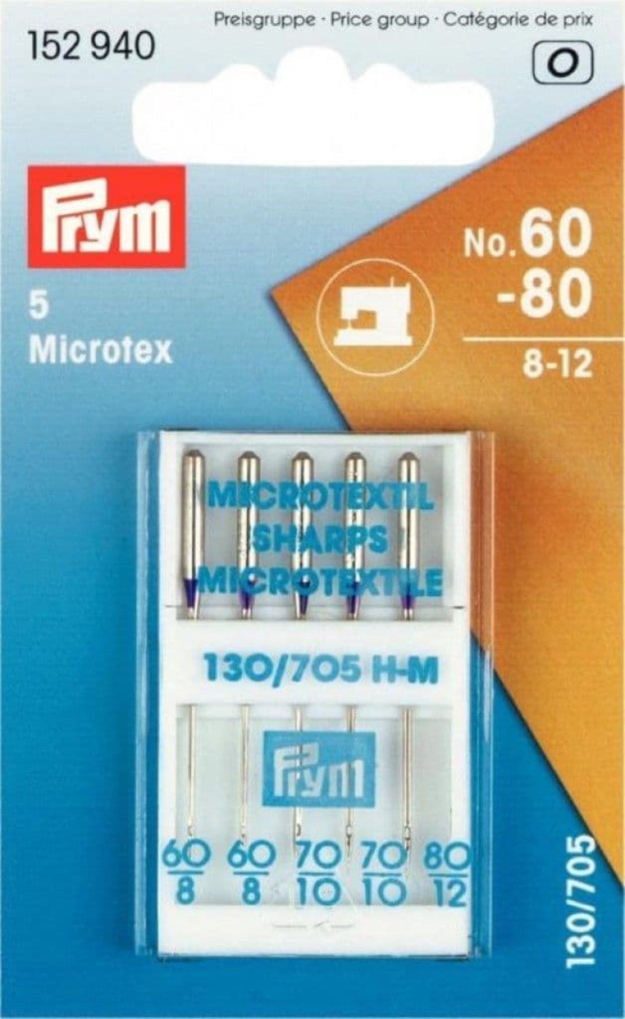 Pack of 5 Prym sewing machine needles