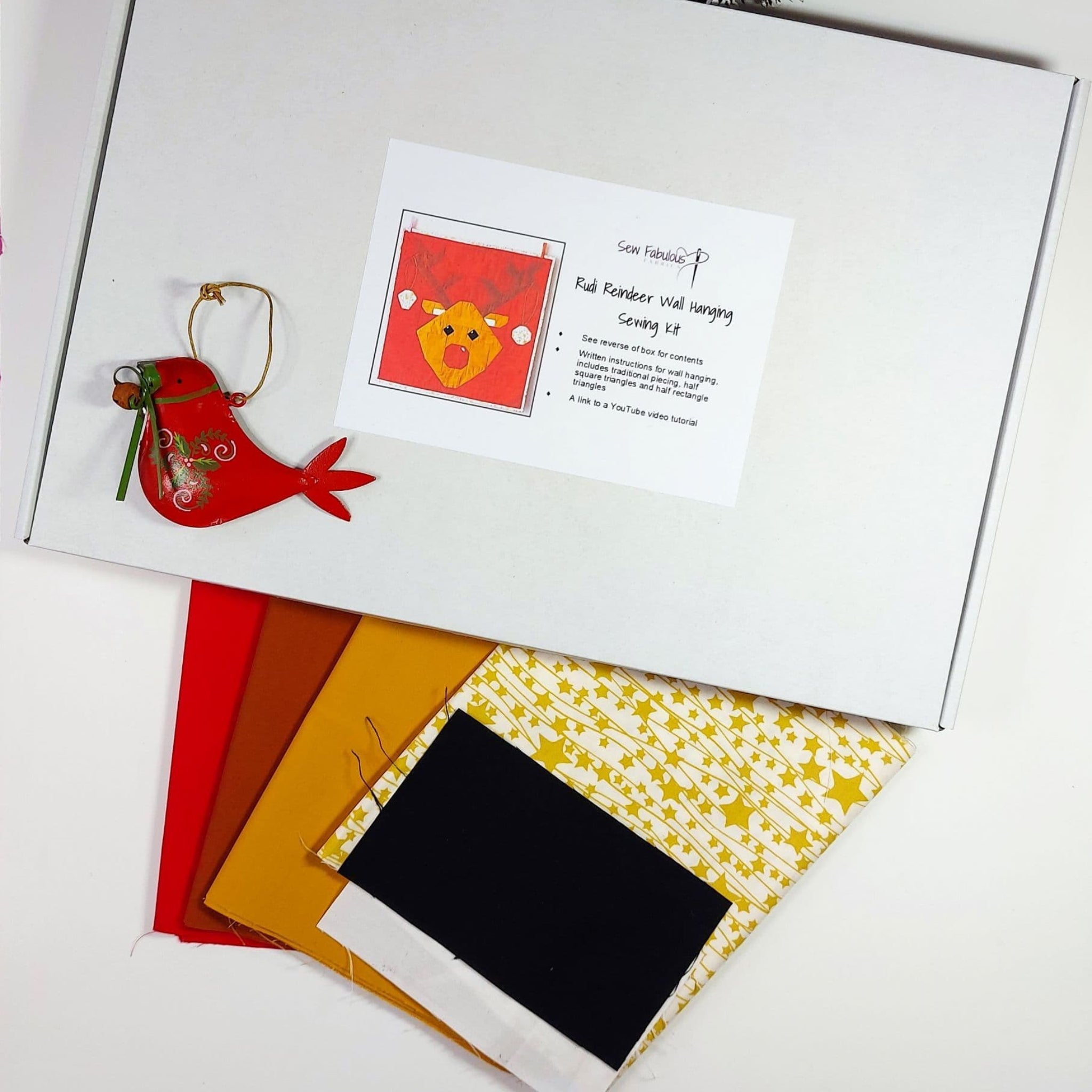 Sewing kit for Rudi The Reindeer Wall Hanging