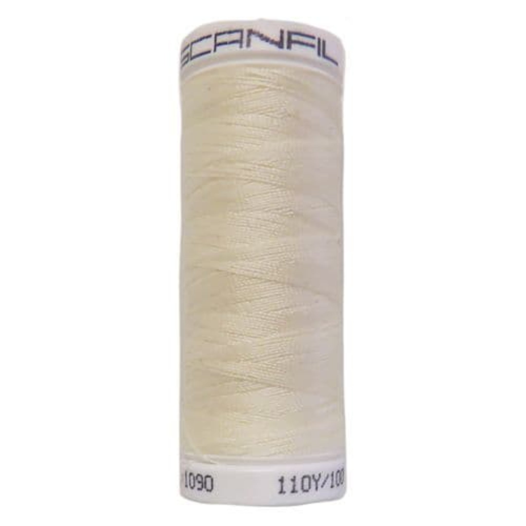 Spool of cream-colored thread 
