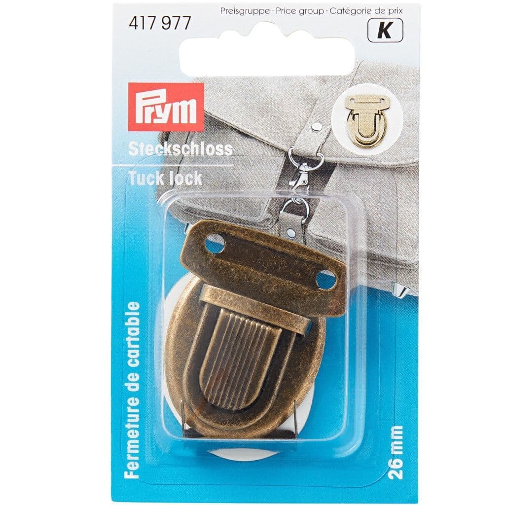 Prym Tuck Lock Antique Brass 26mm - 417977