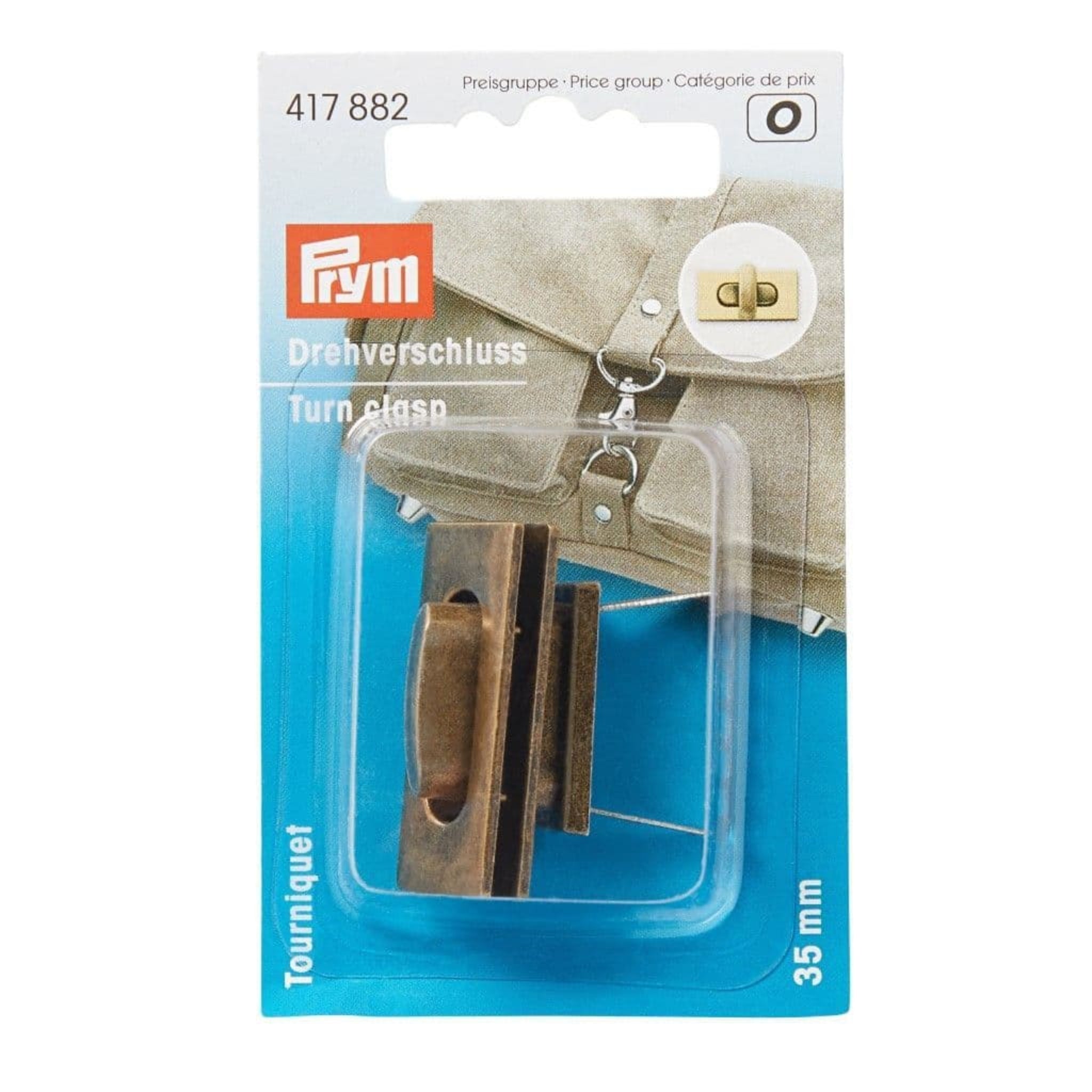Prym antique brass turn clasp
