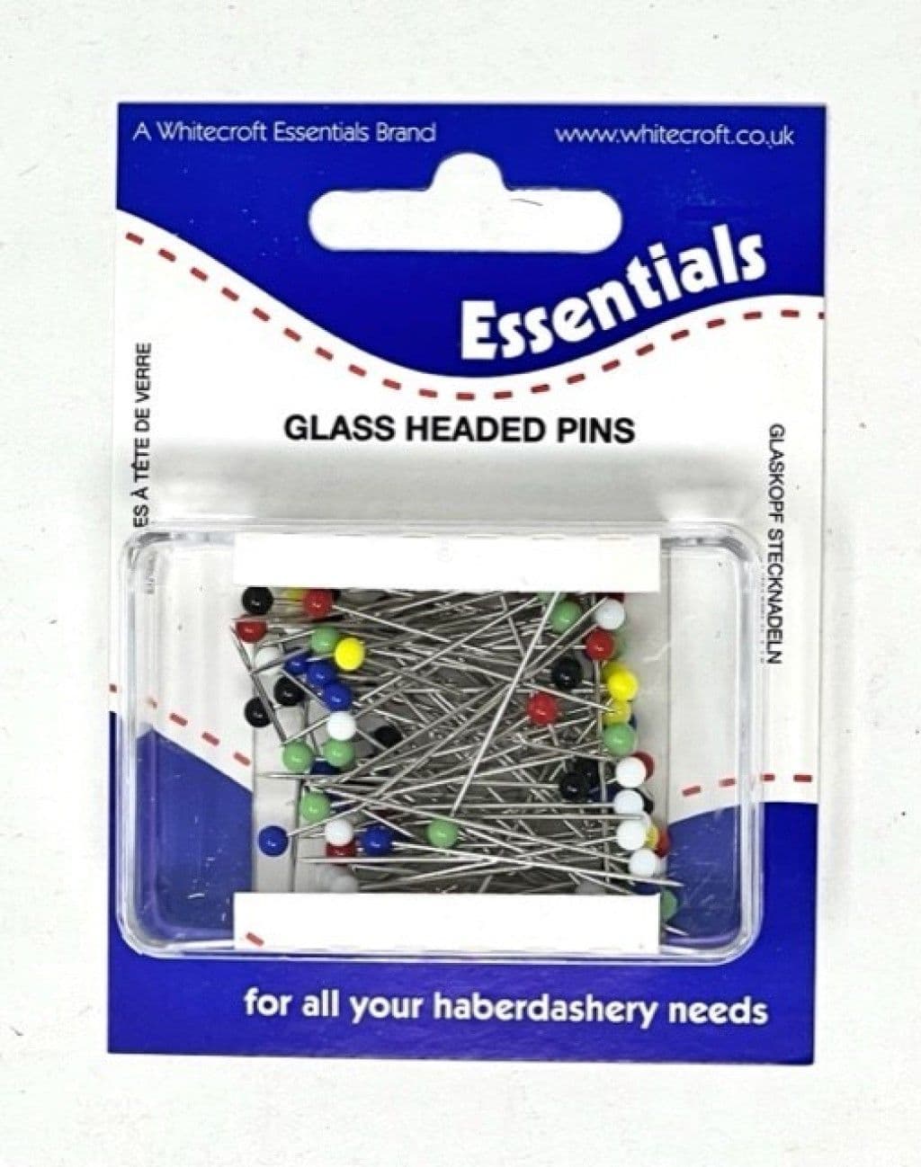 Whitecroft Glass Head Pins